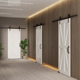 CRAZY ELF 32" x 80" Star Style Real Primed Door Slab, DIY Panel Door, Modern Interior Barn Door, W93642083