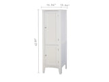 Tall Narrow Tower Cabinet with 2 Shutter Doors 5 Tier Shelves for Bathroom, Kitchen ,Living Room 25815711