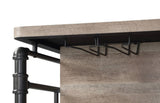 Antique Oak and Sandy Grey 5-Shelf Kitchen Island B062P209301