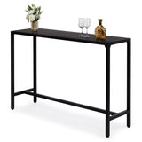 55" Outdoor Bar with Adjustable Feet, Rectangle Narrow Counter Height, Ideal Bar Height 10236852