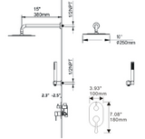 ZNTS Complete Shower System with Rough-in Valve W1177125367