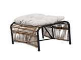 3 Pieces Wicker Outdoor Patio Furniture Set with Lounge Chair, Balcony Chairs Table Set with N780P209442N