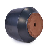 Handmade Black Matte Glazed Ceramic Planter Set of 3, 15/11/9 Inch Diameter, Textured Finish for W3273P321502