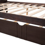 ZNTS Full Size Daybed Wood Bed with Twin Size Trundle,Espresso 25716627