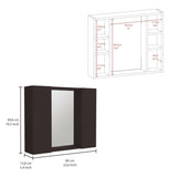 Artemisa Medicine Cabinet, Double Door, Mirror, One External Shelf -Black B20091764