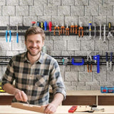 Black Magnetic Tool Organizer Strips - Carbon Steel Construction, Ideal for Clutter-Free 63375487