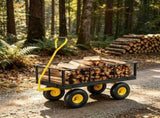 900 Lbs Steel Garden Cart Heavy Duty Yard Wagon with 10 Inch Tires and 180 Degree Rotating Handle 29023982