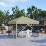 10' x 10' Pop Up Canopy Tent-Beige 68181939