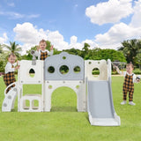 ZNTS 7 in 1 Toddler Slide Set, Freestanding Spaceship Set with Slide, Kids Slide Playset Structure, Arch N710P173045E