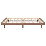 Modern Design Full Floating Platform Bed Frame for Walnut Color W697123293