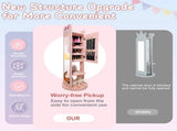 Pink, bow-themed, MDF painted finish, 1-door, 1-shelf, rotatable base, 98506824