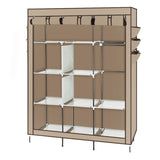 69" High-leg Non-woven Fabric Assembled Cloth Wardrobe Beige 18862111
