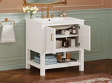 24" Modern Bathroom Vanity with Elegant Twill Design & Soft-Close Hinges, Bathroom Cabinet with Back N710P446535K