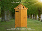 Outdoor Tool Storage Cabinet, Wooden Fir Garden Shed with Single Storage Door 75540966