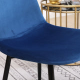 ZNTS Lassan Contemporary Fabric Dining Chairs, Set of 4, Blue T2574P164528