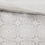 6 Piece Embroidered Cotton Reversible Comforter Set Ivory King/Cal King B035128873