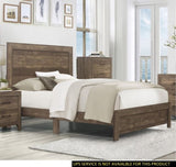 Rustic Brown Finish 1pc Queen Size Bed Panel Headboard Footboard Wooden Bedroom Furniture B01154013