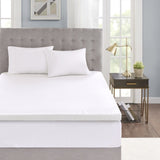 Hypoallergenic 3" Cooling Gel Memory Foam Mattress Topper with Removable Cooling Cover B03595141