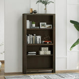 60 inch high 4-shelf Bookcase, No Assembly Required, Barnwood Finish GL-B108131552