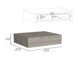 Floating Nightstand 5"H, Modern Wall-Mounted Bedside Shelf with Drawer, Light Gray B097P167434