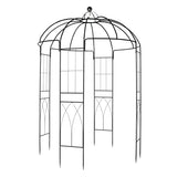 ZNTS 207*207*270cm Courtyard Wrought Iron Gazebo Iron Arch Black 84837091