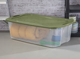 (2 pack) EZ Carry 120 Quart Extra-Large Storage Bin, Clear Plastic Storage Container with Full-Grip 18463901