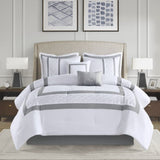 King 8 Piece Embroidered Comforter Set B035128741