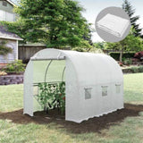 9.8' x 6.6' x 6.6' Plastic Greenhouse Cover Replacement, Heavy Duty Waterproof Tarp for Hoop House, W2225142625