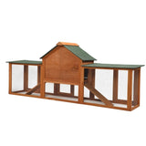 ZNTS Large Wooden Rabbit Hutch Indoor and Outdoor Bunny Cage with a Tray and Runs for Small Animals, W2181P155336