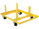 750lbs Rolling Engine Stand,Adjustable Width And Length, with 2pcs Buckle Straps,Yellow--Self-pickup 64415047