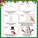 4ft Pre-lit Christmas Tree with 100 Lights, Snowman-Shaped Artificial Christmas Tree, Xmas Tree with 18182047
