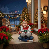 2 PCS Set Christmas Gnome Figures Dcor 10.2x5.5x23.5 inches, Featuring Fabric Sitting Gnomes with 32892440