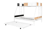 Metal Twin over Full Bunk Bed with Trundle/ Heavy-duty Sturdy Metal/ Noise Reduced/ Safety W42752429