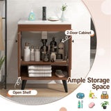 Wooden bathroom cabinet with sink 69154735