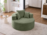 Accent Chair, 55" Round Single Sofa, Fluffy Modern Sleeper Chair for Living room, Bedroom, Lounge W1752P422124
