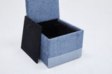 Linen Upholstered Armless Dining Chair with Casters and Storage space-set of 2,BLUE W2069P288876