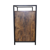 Rustic Brown Wooden Cat Litter Box Enclosure, Spacious Hidden Cat Litter Box with Scratching Mat W1412P271588