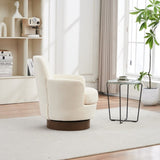 Polyester Swivel Barrel Chair, Swivel Accent Chairs Armchair for Living Room, Reading Chairs for W1361P149653