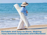 9Ft Garden Patio Umbrella with Crank Operating Mechanism, Blue/White 81697447