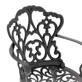 Cast Aluminum Patio Dining Chair 4PCS With Black Frame and Cushions In Random Colors W1710P166006