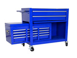 High Capacity Rolling Tool Chest with Wheels and Drawers, 8-Drawer Tool Storage Cabinet--BLUE-Does 57463151