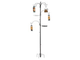 93inch Iron Bird Feeder With Six Hooks, Bird Feeder Black Courtyard 44782895