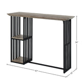 Oak and Sandy Black 2-Shelf Counter Height Table B062P209322