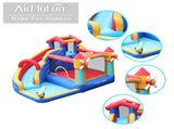 Inflatable Bounce House for Kids Water Slide Park with Climbing Wall, Splash Pool, 420D Oxford & 66114261