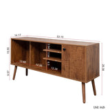 TV Stand Use in Living Room Furniture with 1 storage and 3 shelves Cabinet W331P247811