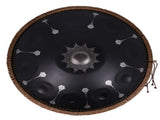 10 Notes Mandala Pattern Black Handpan Drum Decorative Steel Percussion Instrument 04381325