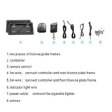 1Pcs Motorcycle Front Or Rear Electric Remote Control License Plate Holder Kit Ignitor Interface for 42462347