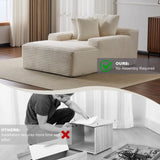Oversized Chaise Lounge Chair Cozy Cloud Couch, Modern Plush Corduroy Upholstered Sleeper Sofa 70499596