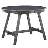 TREXM Wood Dining Table Round Extendable Dining Table for Dining Room WF299347AAE
