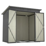 ZNTS 6 x 4 ft Outdoor Storage Shed, All Weather Tool Shed for Garden, Backyard, Lawn, Black W1212138675
